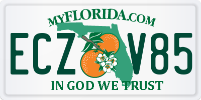 FL license plate ECZV85