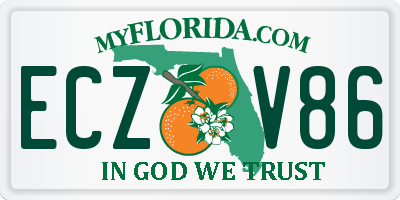 FL license plate ECZV86