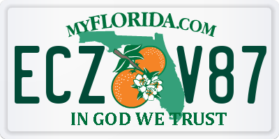 FL license plate ECZV87