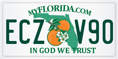 FL license plate ECZV90