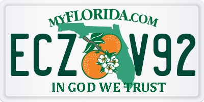 FL license plate ECZV92