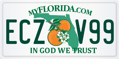 FL license plate ECZV99