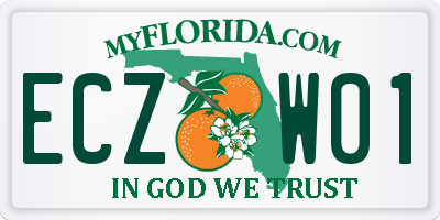 FL license plate ECZW01