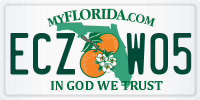 FL license plate ECZW05