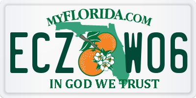 FL license plate ECZW06