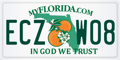 FL license plate ECZW08