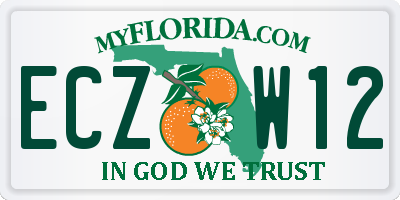 FL license plate ECZW12