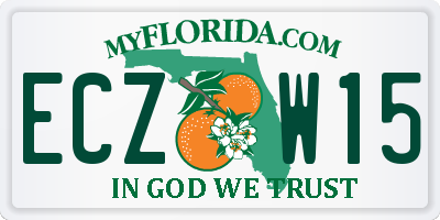 FL license plate ECZW15