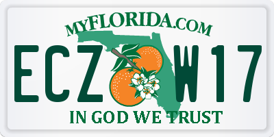 FL license plate ECZW17
