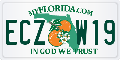 FL license plate ECZW19