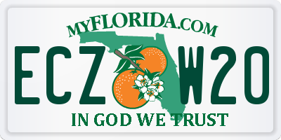FL license plate ECZW20