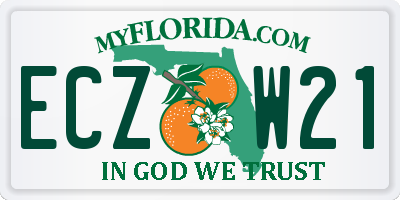 FL license plate ECZW21