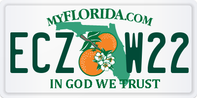 FL license plate ECZW22