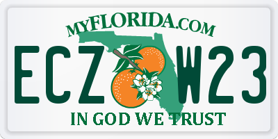 FL license plate ECZW23