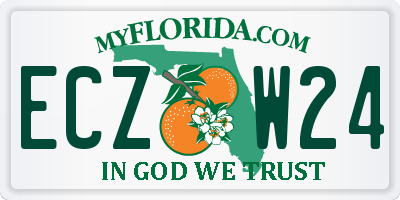 FL license plate ECZW24
