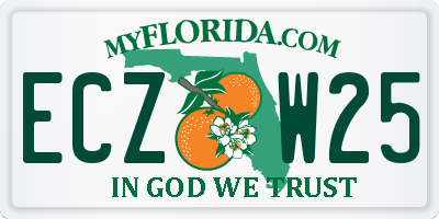 FL license plate ECZW25