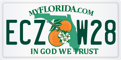 FL license plate ECZW28