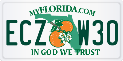 FL license plate ECZW30