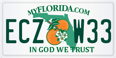 FL license plate ECZW33