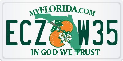 FL license plate ECZW35