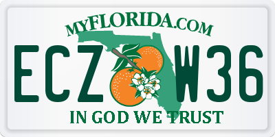 FL license plate ECZW36