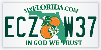 FL license plate ECZW37