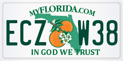 FL license plate ECZW38