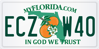 FL license plate ECZW40