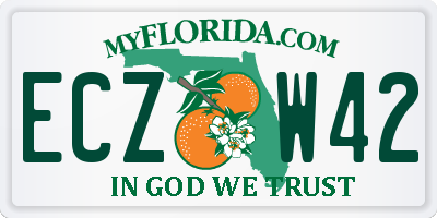 FL license plate ECZW42