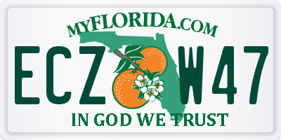 FL license plate ECZW47
