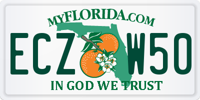 FL license plate ECZW50