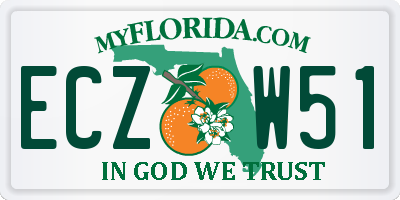FL license plate ECZW51