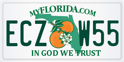 FL license plate ECZW55