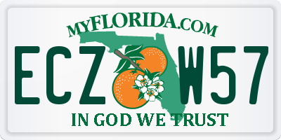 FL license plate ECZW57