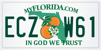 FL license plate ECZW61