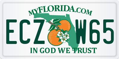 FL license plate ECZW65