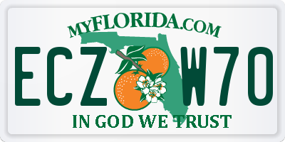 FL license plate ECZW70