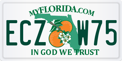 FL license plate ECZW75