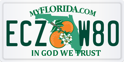 FL license plate ECZW80