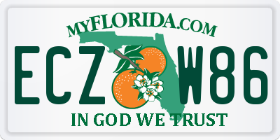 FL license plate ECZW86