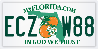 FL license plate ECZW88