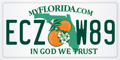 FL license plate ECZW89
