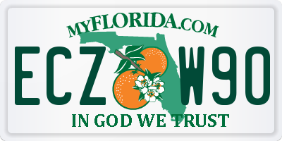 FL license plate ECZW90