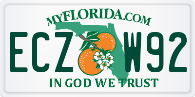 FL license plate ECZW92
