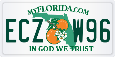 FL license plate ECZW96