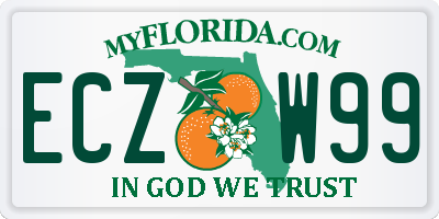 FL license plate ECZW99