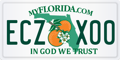 FL license plate ECZX00