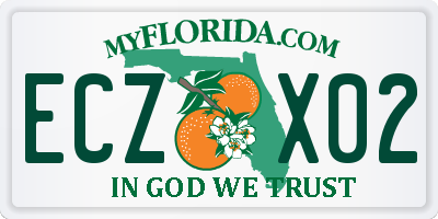 FL license plate ECZX02