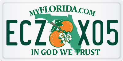 FL license plate ECZX05