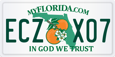 FL license plate ECZX07